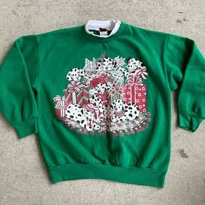 Vintage nutcracker Dalmatian Christmas holiday crewneck